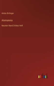 Hardcover Alemannia: Neunter Band Drittes Heft [German] Book