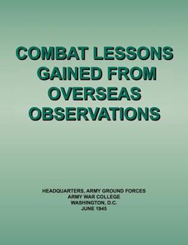 Paperback Combat Lessons Gained from Overseas Observation Book