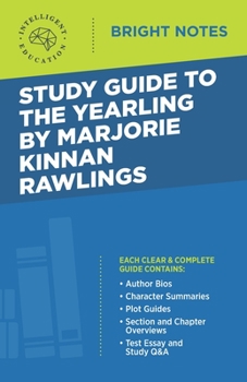 Paperback Study Guide to The Yearling by Marjorie Kinnan Rawlings Book