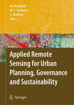 Hardcover Applied Remote Sensing for Urban Planning, Governance and Sustainability Book