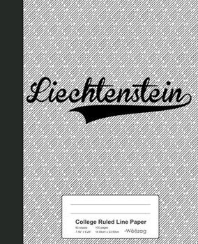 Paperback College Ruled Line Paper: LIECHTENSTEIN Notebook Book