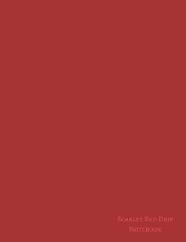 Scarlet Red Drip Notebook: Minimalist A4 College Ruled Composition Writing Notebook