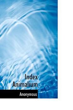 Hardcover Index Animalium Book