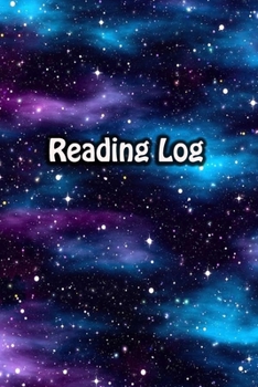 Reading Log: Book Review Journal Notebook Gift For Book Lovers Adults Boys Girls Kids - Reader Record and Share | Galaxy Purple & Blue Cloud Cover