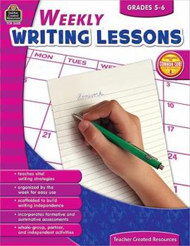 Paperback Weekly Writing Lessons Grades 5-6 Book