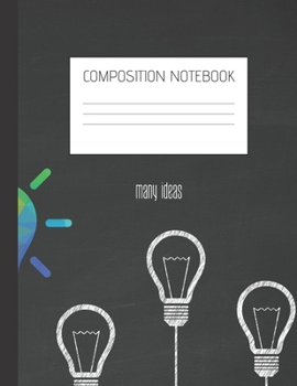 Paperback many ideas Composition Notebook: Composition Ideas Ruled Paper Notebook to write in (8.5'' x 11'') 120 pages Book