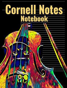 Paperback Cornell Notes Notebook: Universal Note Taking System, Vibrant Violin Cover, 120 Pages, 8.5 x 11 inches (21.59 x 27.94 cm) Book