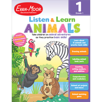 Paperback Listen and Learn: Animals, Grade 1 Book