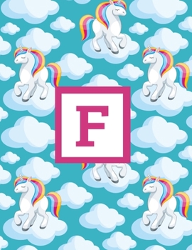 F: Letter Monogrammed Unicorn Daily Planner January 2020 - December 2020 Appointment Book Day Schedule For Women Girls - Cute Magical Animal (8.5"x11")