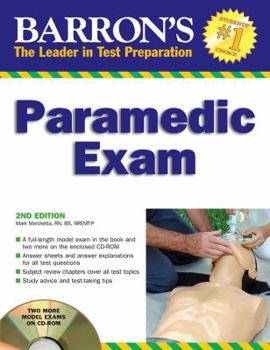 Paperback Barron's Paramedic Exam [With CDROM] Book