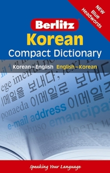 Paperback Berlitz Korean Compact Dictionary: Korean-English / English-Korean Book