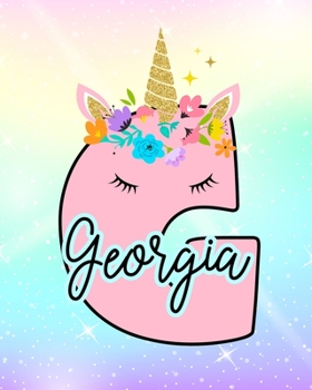 Georgia: Girls Unicorn Journal to Write In Personalized Journal
