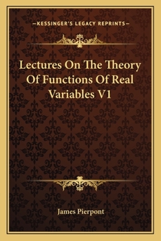 Paperback Lectures On The Theory Of Functions Of Real Variables V1 Book