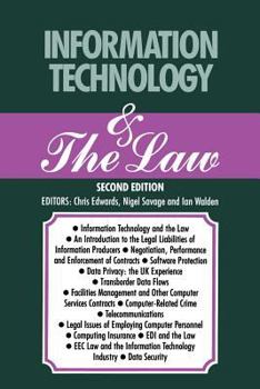 Paperback Information Technology & the Law Book