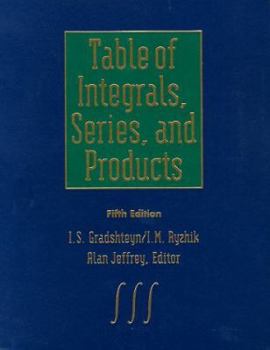 Hardcover Table of Integrals, Series and Products, Corrected and Enlarged Edition Book
