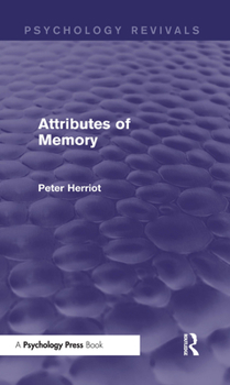 Paperback Attributes of Memory Book