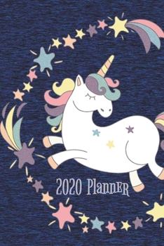 Paperback 2020 Planner: Monthly Weekly Vertical Days Dated Agenda with Monday Start January through December Organizer 2020 Unicorn Planner Book