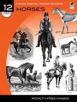 Paperback Dover Digital Design Source #12: Horses Book