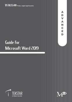 Spiral-bound Guide for Microsoft Word 2019 - Advanced Book