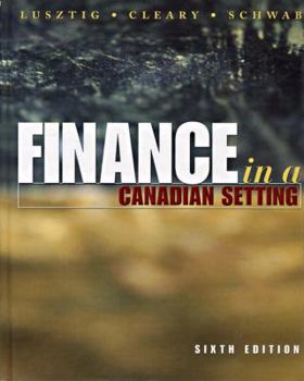 Paperback Finance in a Canadian Setting Book