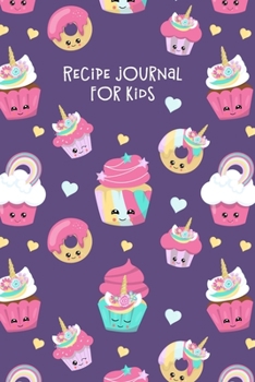 Recipe Journal for Kids: Blank Cookbook for Children to Write in - Purple Cupcakes