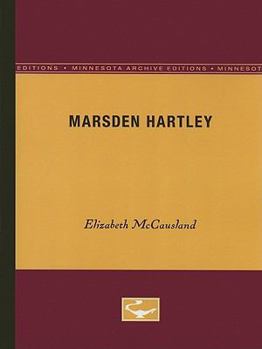 Paperback Marsden Hartley Book