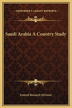 Hardcover Saudi Arabia A Country Study Book