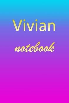 Paperback Vivian: Blank Notebook - Wide Ruled Lined Paper Notepad - Writing Pad Practice Journal - Custom Personalized First Name Initia Book