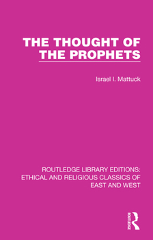 Paperback The Thought of the Prophets Book