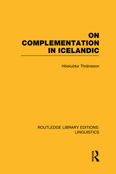 Hardcover On Complementation in Icelandic Book