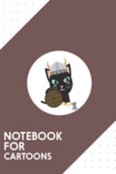Notebook for Cartoons: Dotted Journal with Viking cat   Design - Cool Gift for a friend or family who loves helmet presents! | 6x9" | 180 White dotted ... Brainstorming, Journaling or as a Diary