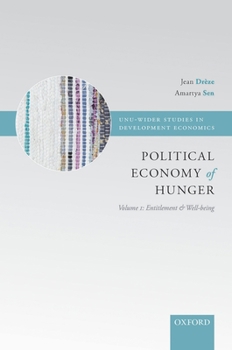 Paperback Political Economy of Hunger Volume 1: Entitlement and Wellbeing Book