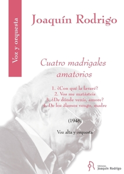 Paperback Cuatro Madrigales Amatorios for High Voice and Orchestra - Score Book