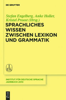 Hardcover Sprachliches Wissen zwischen Lexikon und Grammatik [German] Book