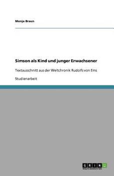 Paperback Simson als Kind und junger Erwachsener: Textausschnitt aus der Weltchronik Rudolfs von Ems [German] Book