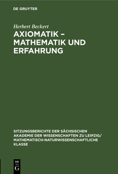 Hardcover Axiomatik - Mathematik Und Erfahrung [German] Book