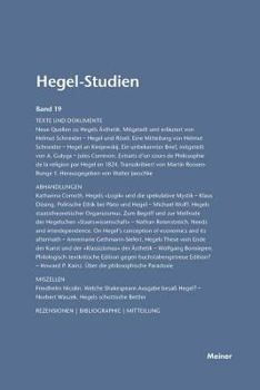Paperback Hegel-Studien / Hegel-Studien Band 19 (1984) [German] Book