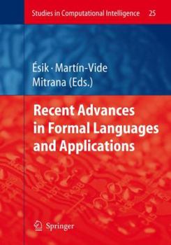 Hardcover Recent Advances in Formal Languages and Applications Book