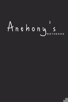 Paperback Anthony's notebook: Customized notebook for men named Anthony. Book