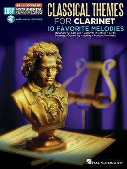 Paperback Classical Themes - 10 Favorite Melodies: Clarinet Easy Instrumental Play-Along Book with Online Audio Tracks Book