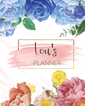 Paperback Lou's Planner: Monthly Planner 3 Years January - December 2020-2022 - Monthly View - Calendar Views Floral Cover - Sunday start Book