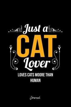 Paperback Journal: Dot Grid Journal - Cat Lover Love More Than Human Sayings Funny Christmas Gift - Black Dotted Diary, Planner, Gratitud Book