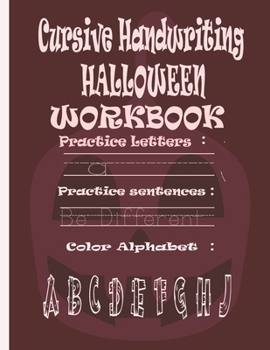 Paperback Cursive Handwriting Halloween workbook Book