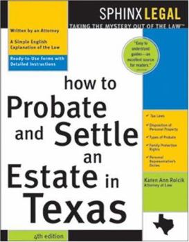Paperback How to Probate & Settle an Estate in Texas Book