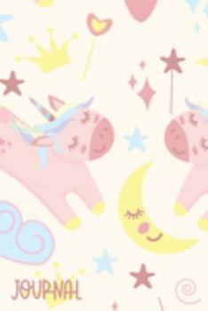 Journal: 105 Page Diary : Adorable Pastel Unicorns: Light Yellow Paperback Cover