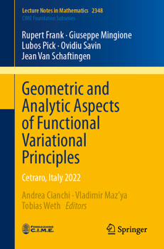 Paperback Geometric and Analytic Aspects of Functional Variational Principles: Cetraro, Italy 2022 Book
