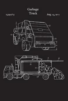 Paperback Garbage Truck: Journal - Trash Man Log Book (Blank Lined Notebook) Book