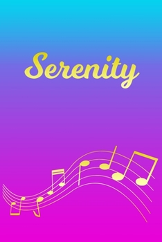Serenity: Sheet Music Note Manuscript Notebook Paper | Pink Blue Gold  Personalized Letter S Initial Custom First Name Cover | Musician Composer ... Notepad Notation Guide | Compose Write Songs