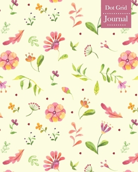 Dot Grid Journal: Notebook Planner with Summer Flower Themed Cover Design