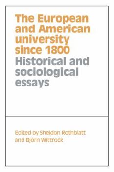 Paperback The European and American University Since 1800 Book